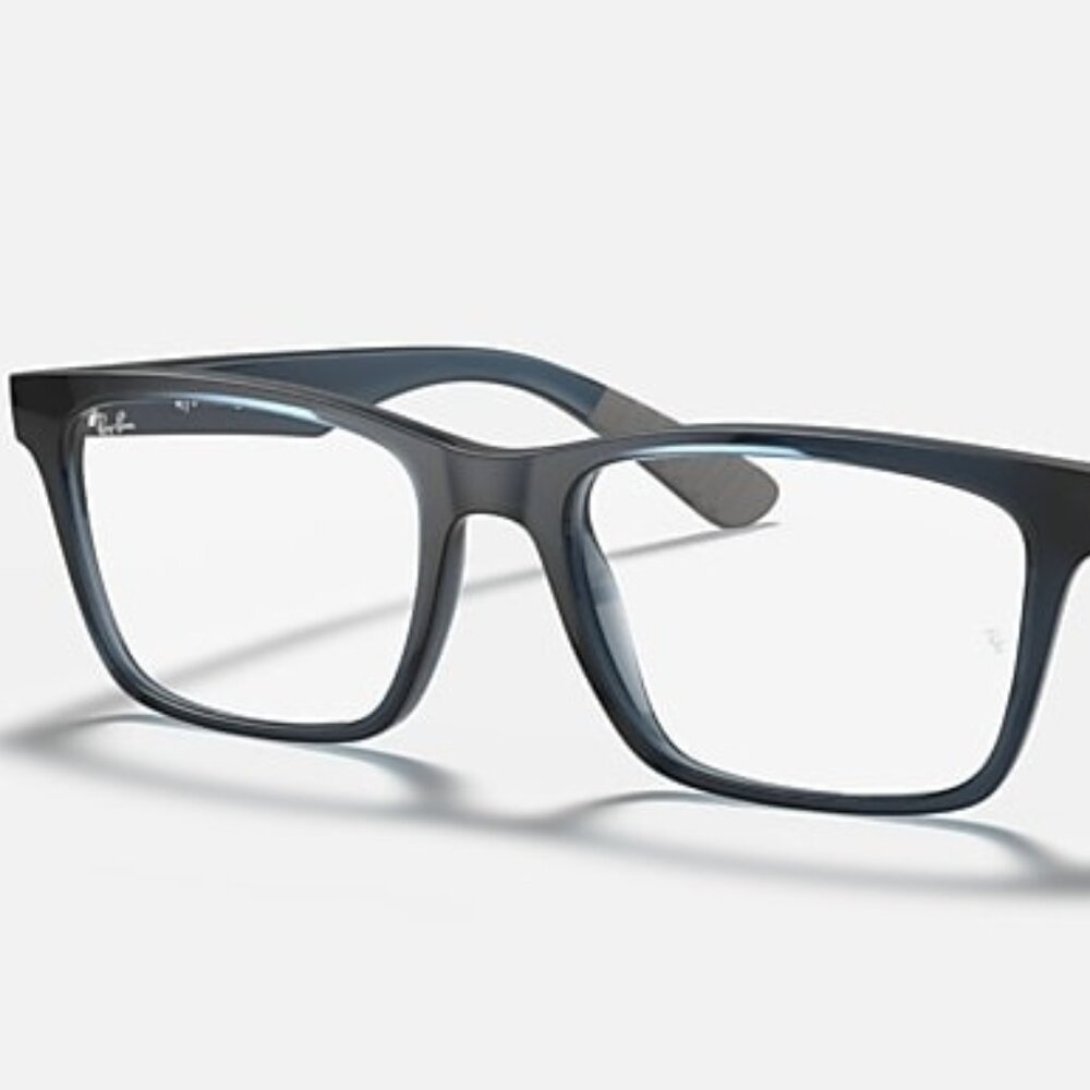 Ray-Ban RB7025 Eyeglass Frames – Polished Blue Frame, Clear Lenses
